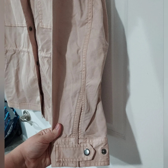 Style & Co Light Pink Zip-Up Drawstring-Waist Field Jacket in Size XL ExtraLarge - Picture 7 of 11